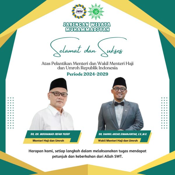 Ucapan Selamat Pelantikan Mentri Haji dan Umroh